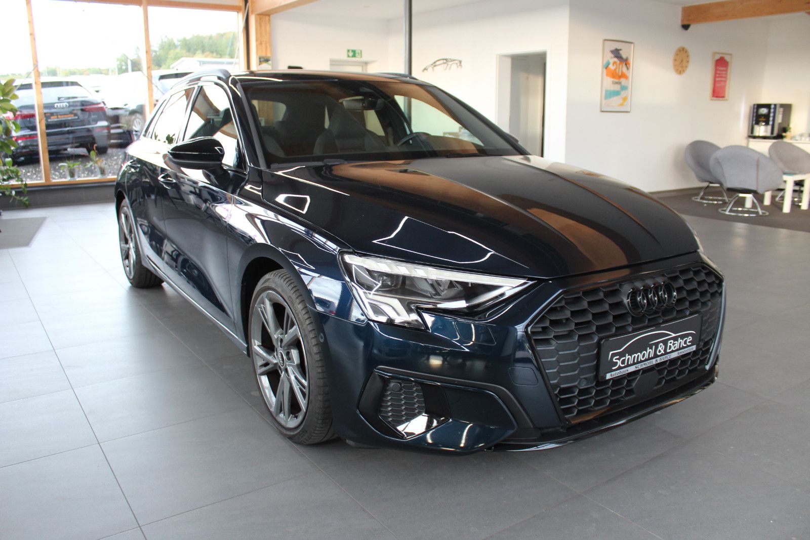 Audi A3 2021 г. Синий, пробег 48000 км