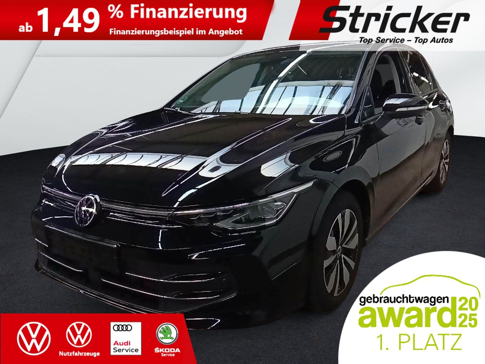 Volkswagen Golf 2025 г. Чёрный, пробег 19711 км