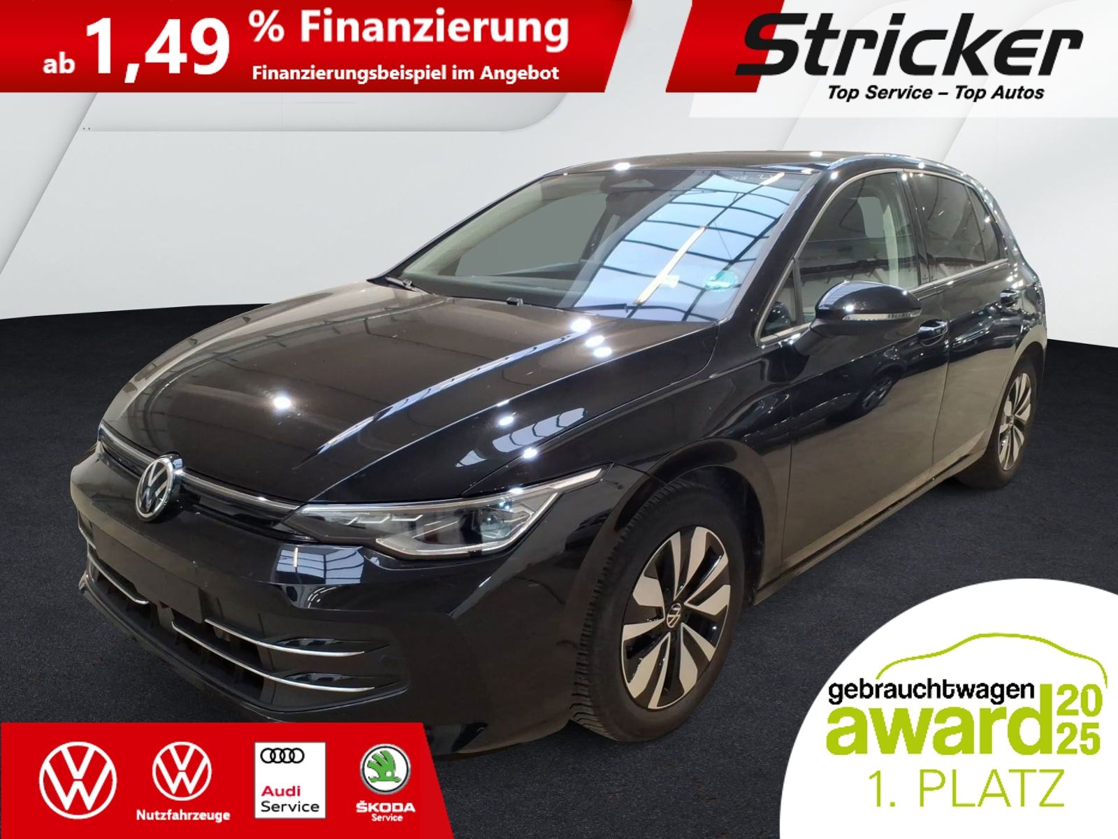 Volkswagen Golf 2025 г. Чёрный, пробег 22300 км