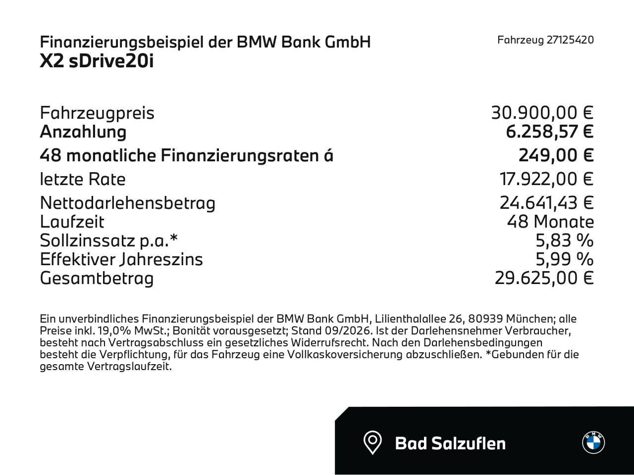 BMW X2 2022 г. Фиолетовый, пробег 23052 км