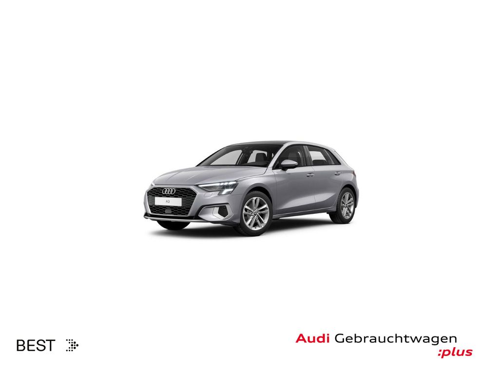 Audi A3 2023 г. Серебристый, пробег 32400 км