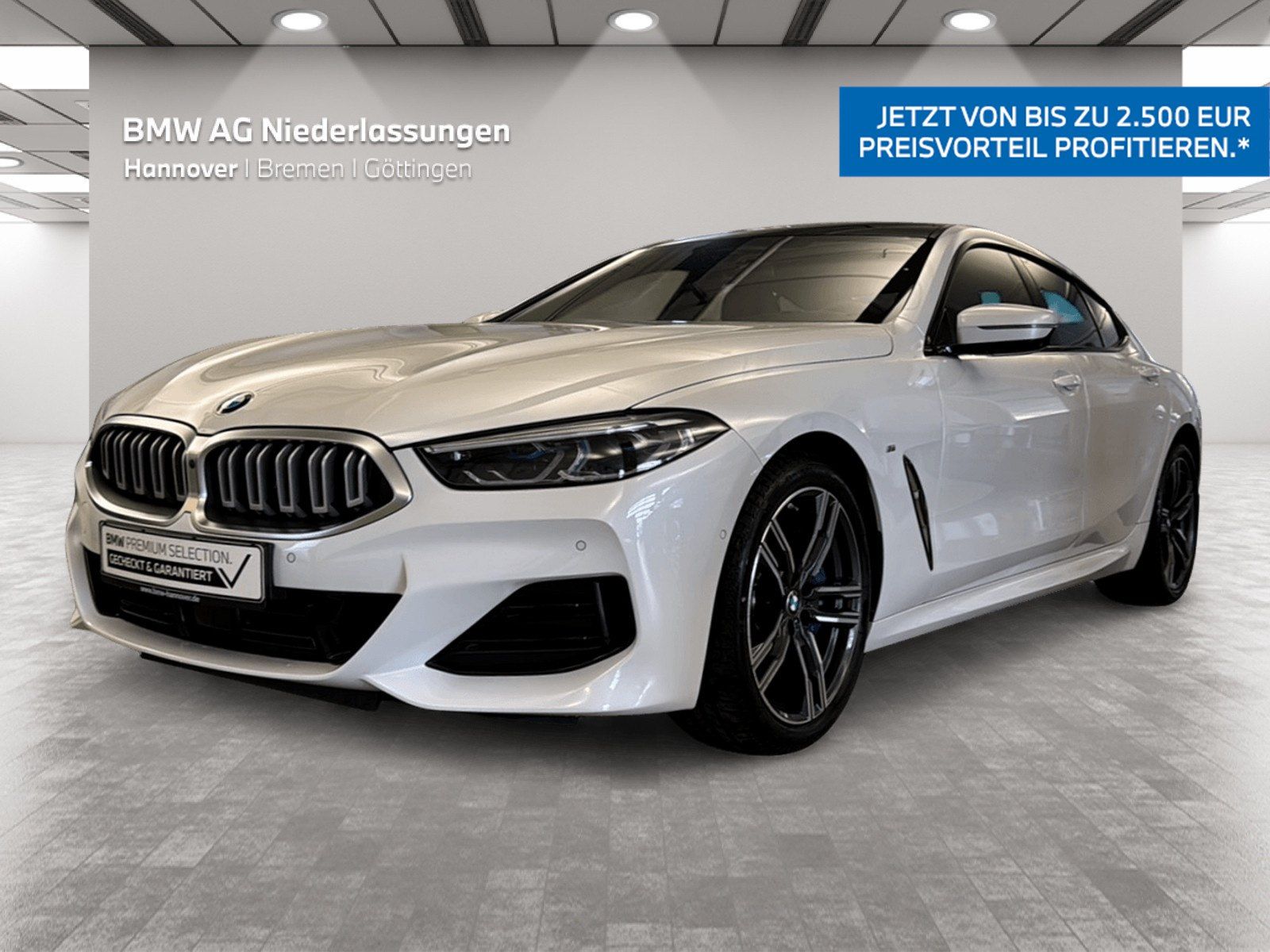 BMW 840 2025 г. Белый, пробег 18725 км