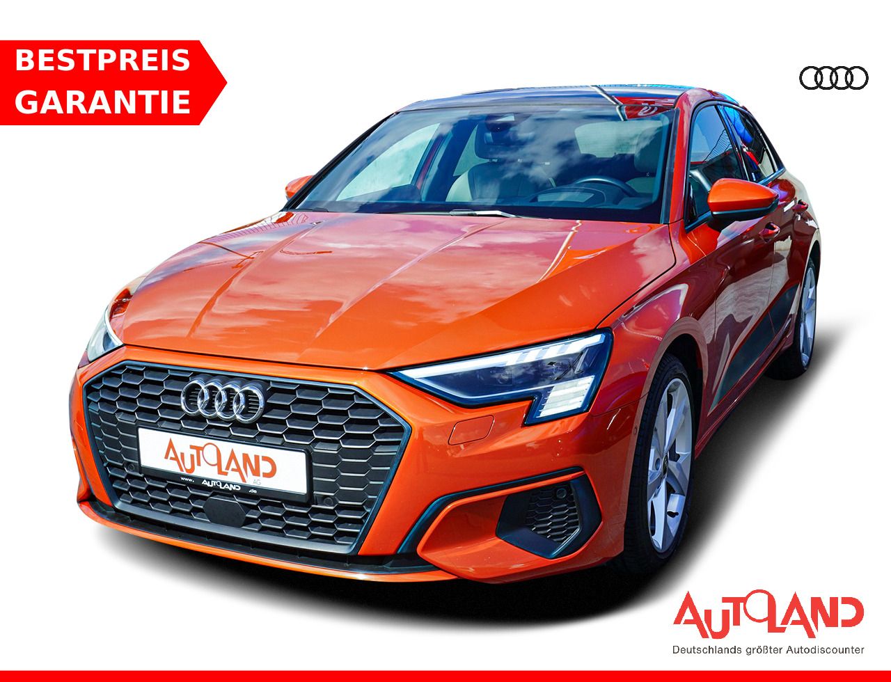 Audi A3 2022 г. Оранжевый, пробег 39839 км