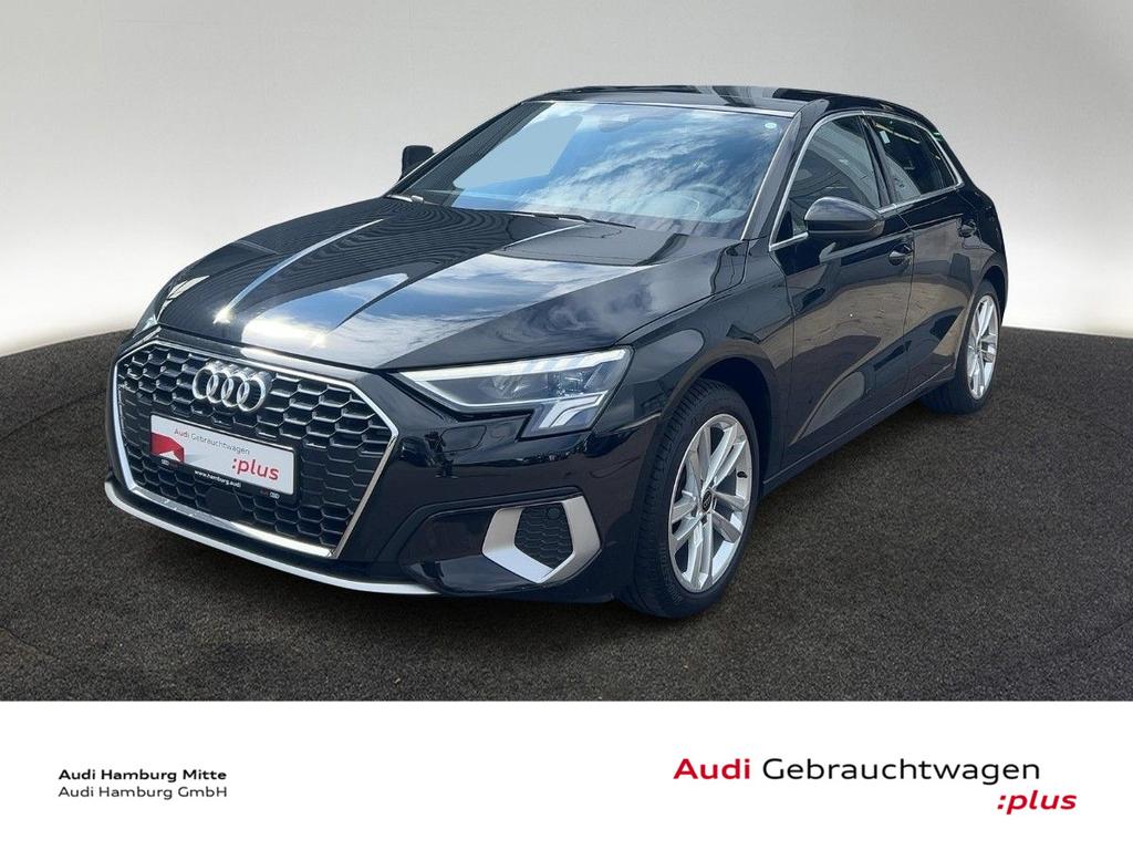 Audi A3 2023 г. Чёрный, пробег 34395 км