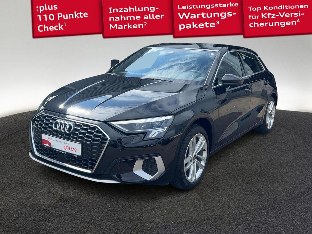 Audi A3 2023 г. Чёрный, пробег 34395 км