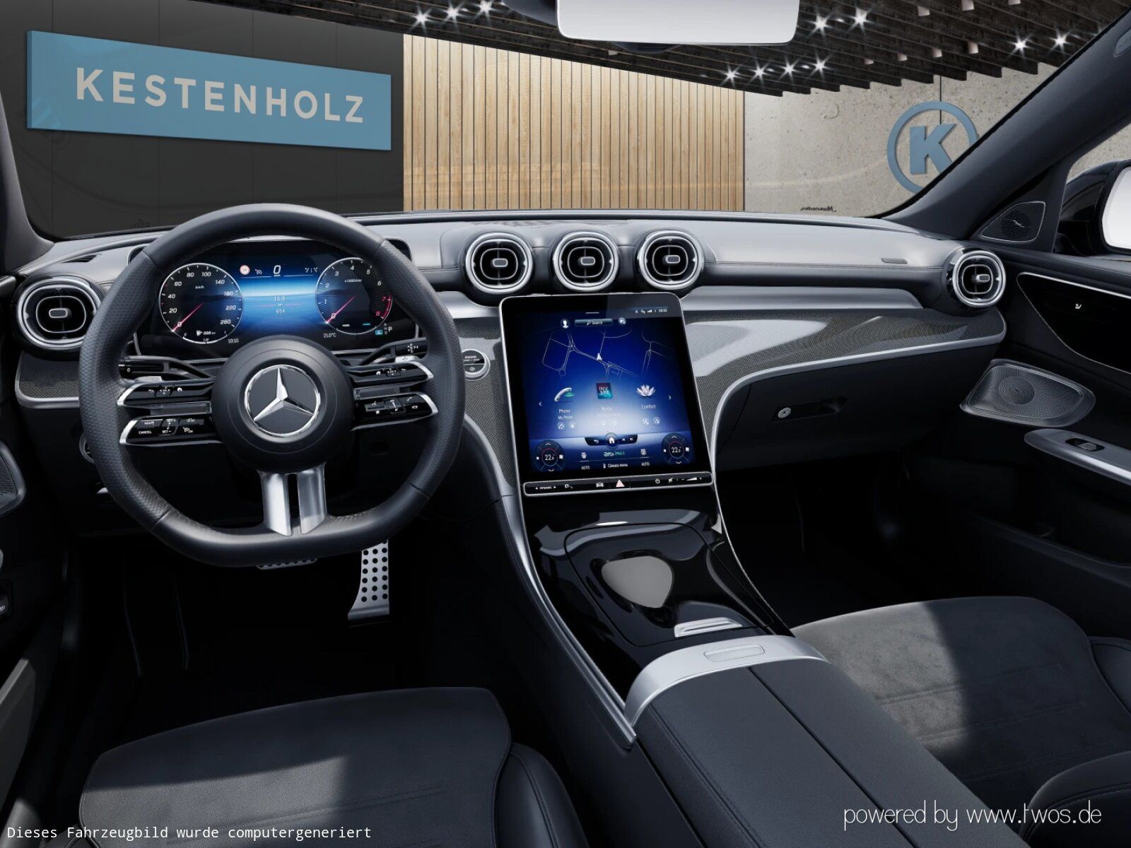 Mercedes-Benz C 300 2023 г. Чёрный, пробег 49928 км