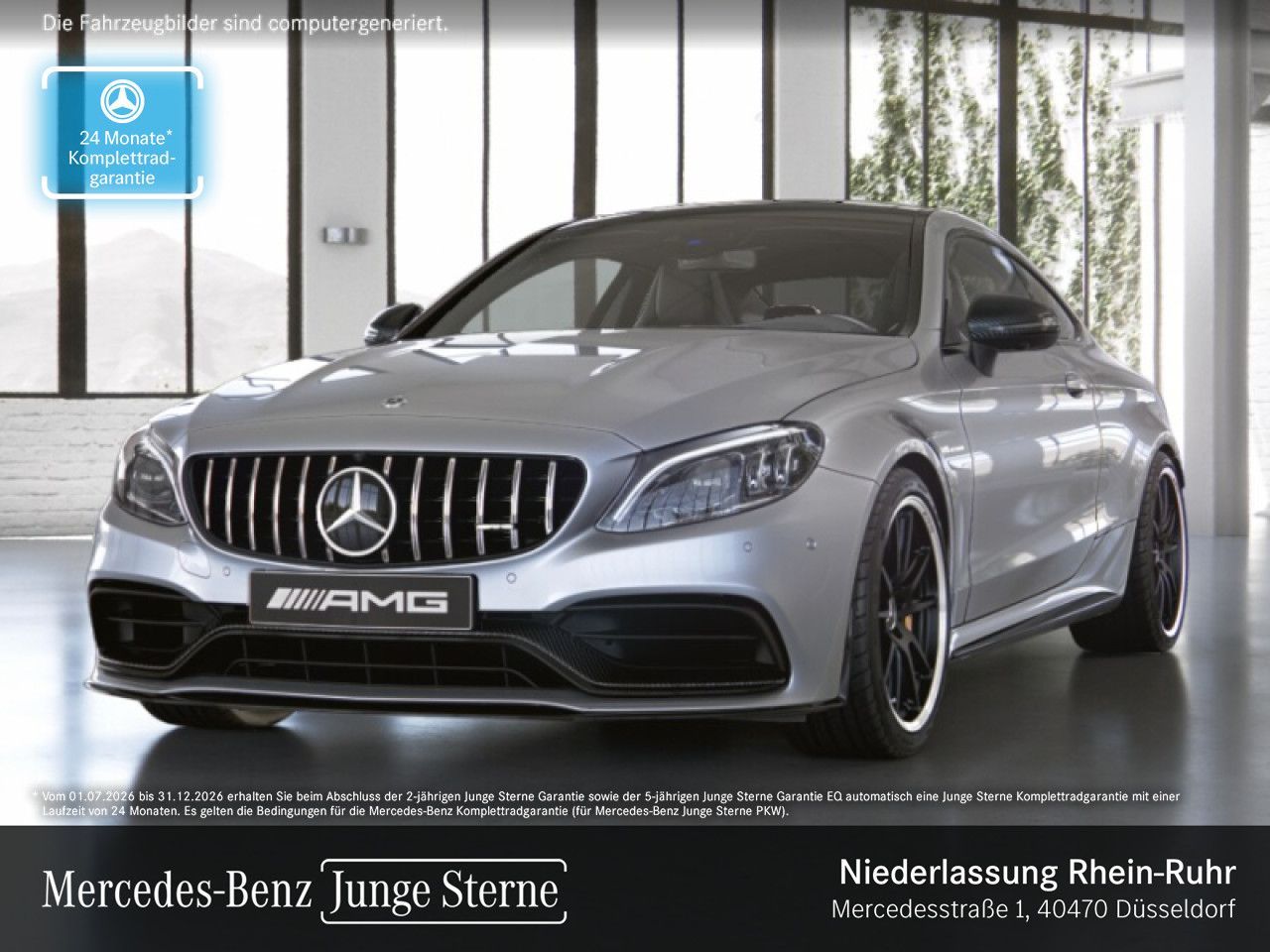 Mercedes-Benz C 63 AMG 2022 г. Серебристый, пробег 30195 км