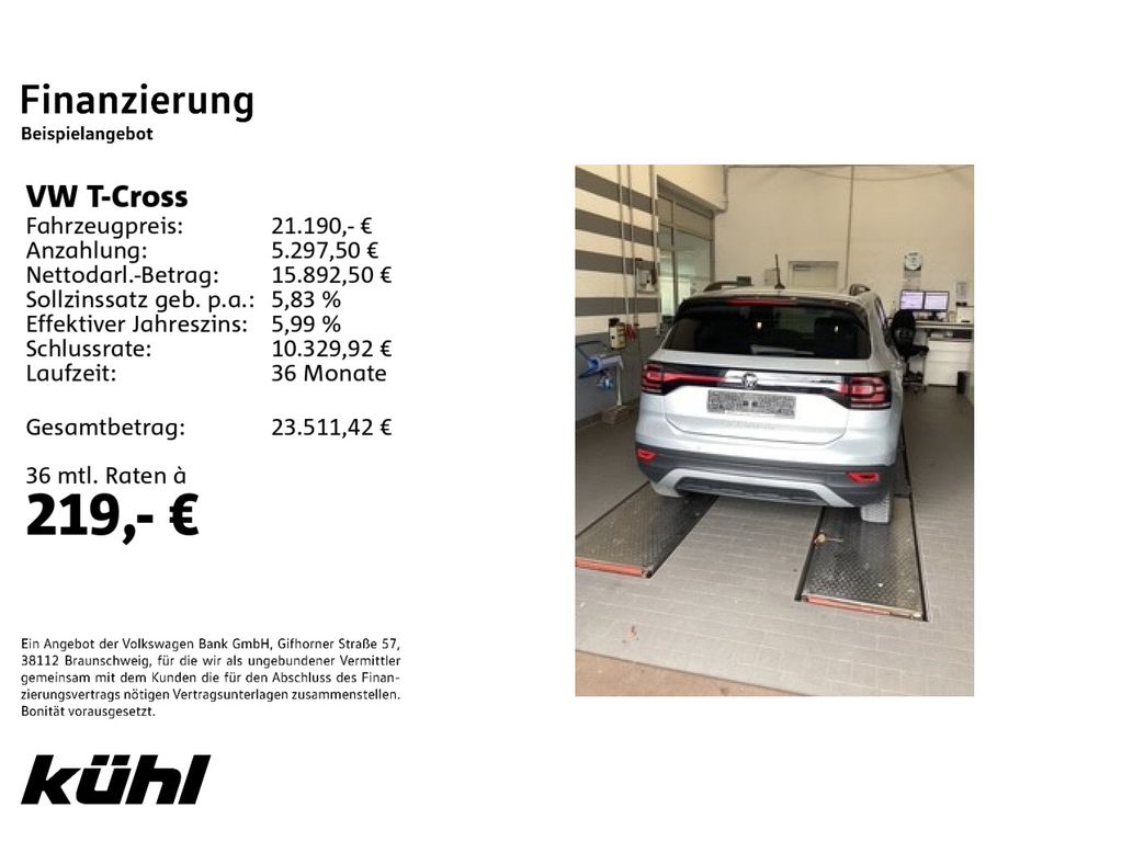 Volkswagen T-Cross 2023 г. Серебристый, пробег 49261 км