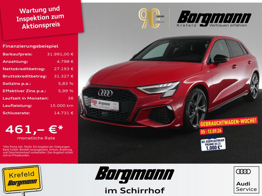 Audi A3 2022 г. Красный, пробег 55460 км