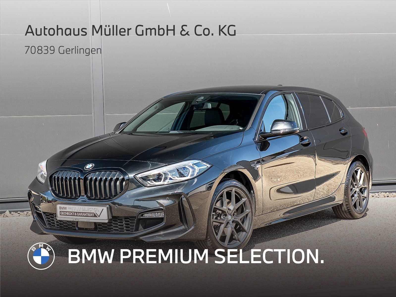 BMW 118 2023 г. Чёрный, пробег 34438 км