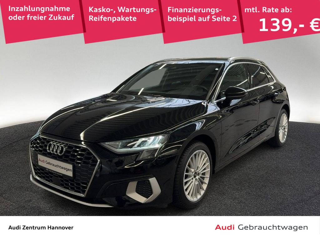 Audi A3 2023 г. Чёрный, пробег 38808 км