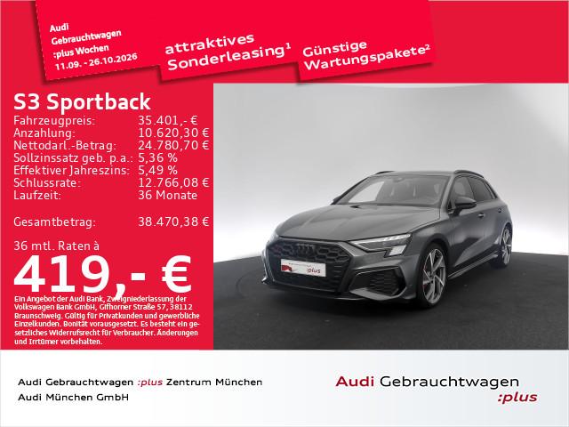 Audi S3 2023 г. Серый, пробег 26907 км