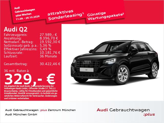 Audi Q2 2023 г. Чёрный, пробег 40957 км