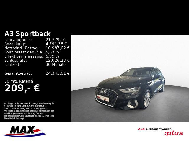 Audi A3 2022 г. Чёрный, пробег 58400 км