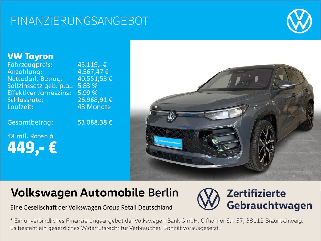 Volkswagen Tayron 2025 г. Серый, пробег 20310 км