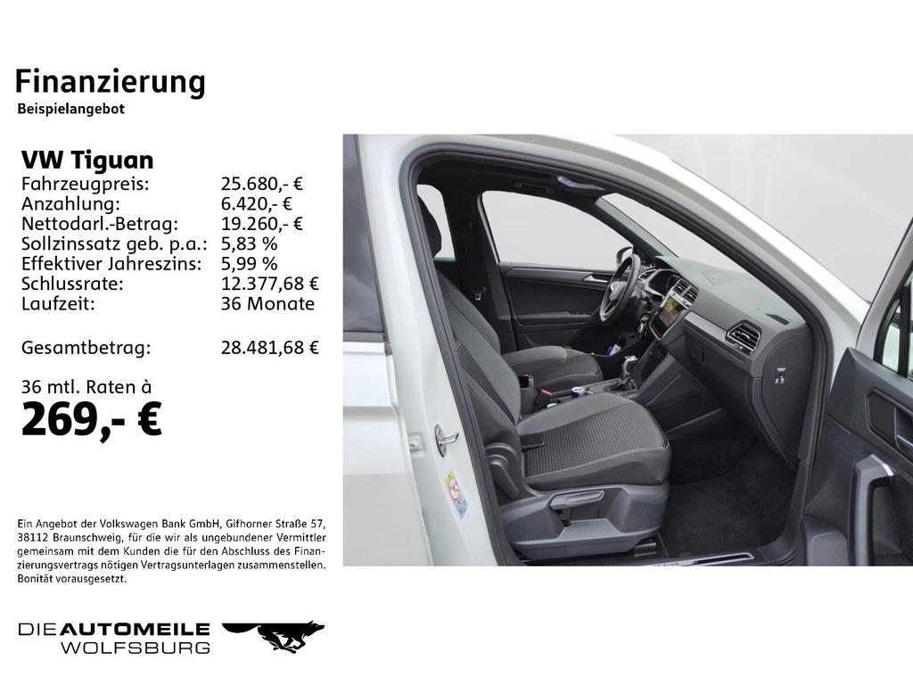 Volkswagen Tiguan 2021 г. Белый, пробег 54874 км