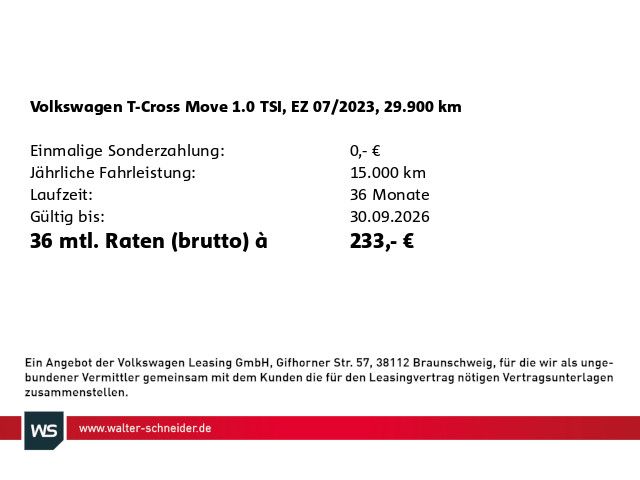 Volkswagen T-Cross 2023 г. Белый, пробег 29900 км