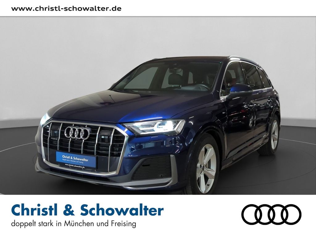 Audi Q7 2023 г. Синий, пробег 48650 км