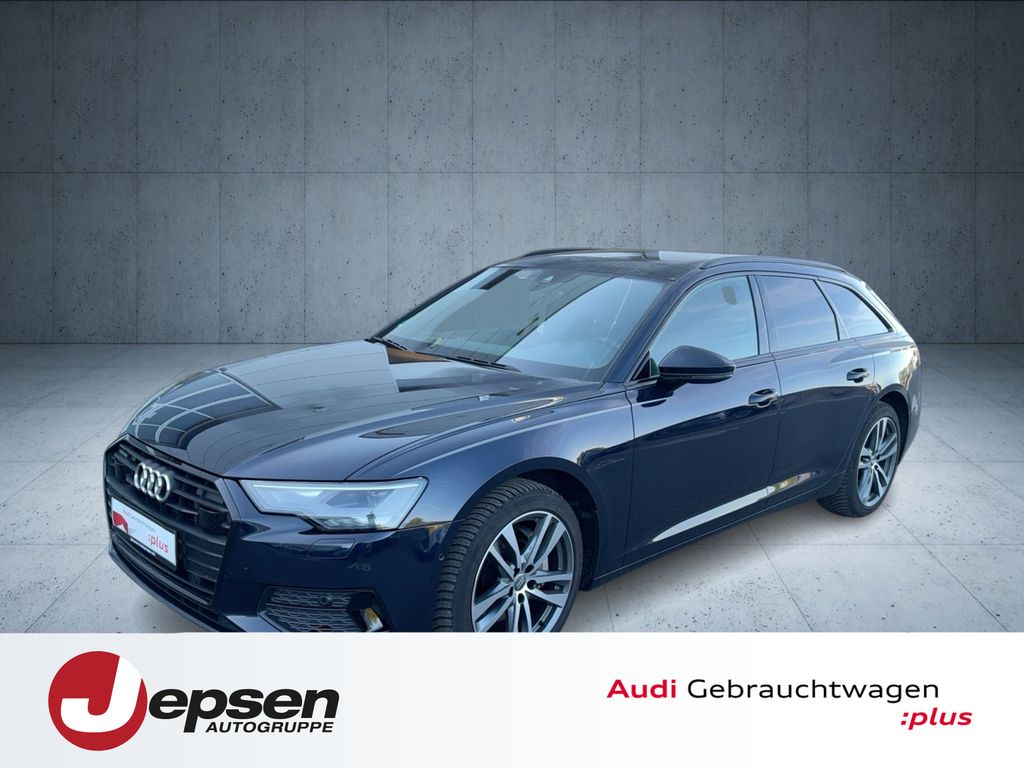 Audi A6 2021 г. Синий, пробег 53654 км