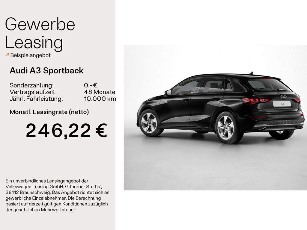 Audi A3 2025 г. Чёрный, пробег 34081 км