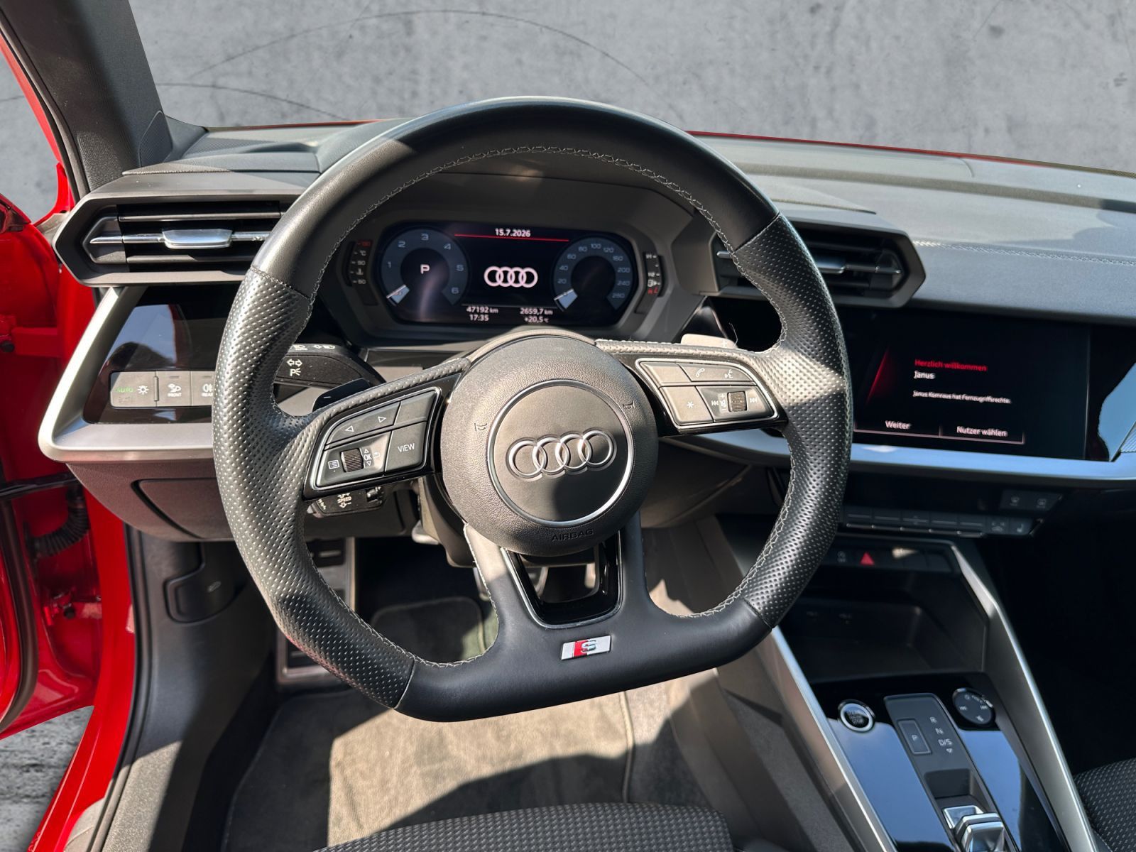 Audi A3 2022 г. Красный, пробег 47191 км
