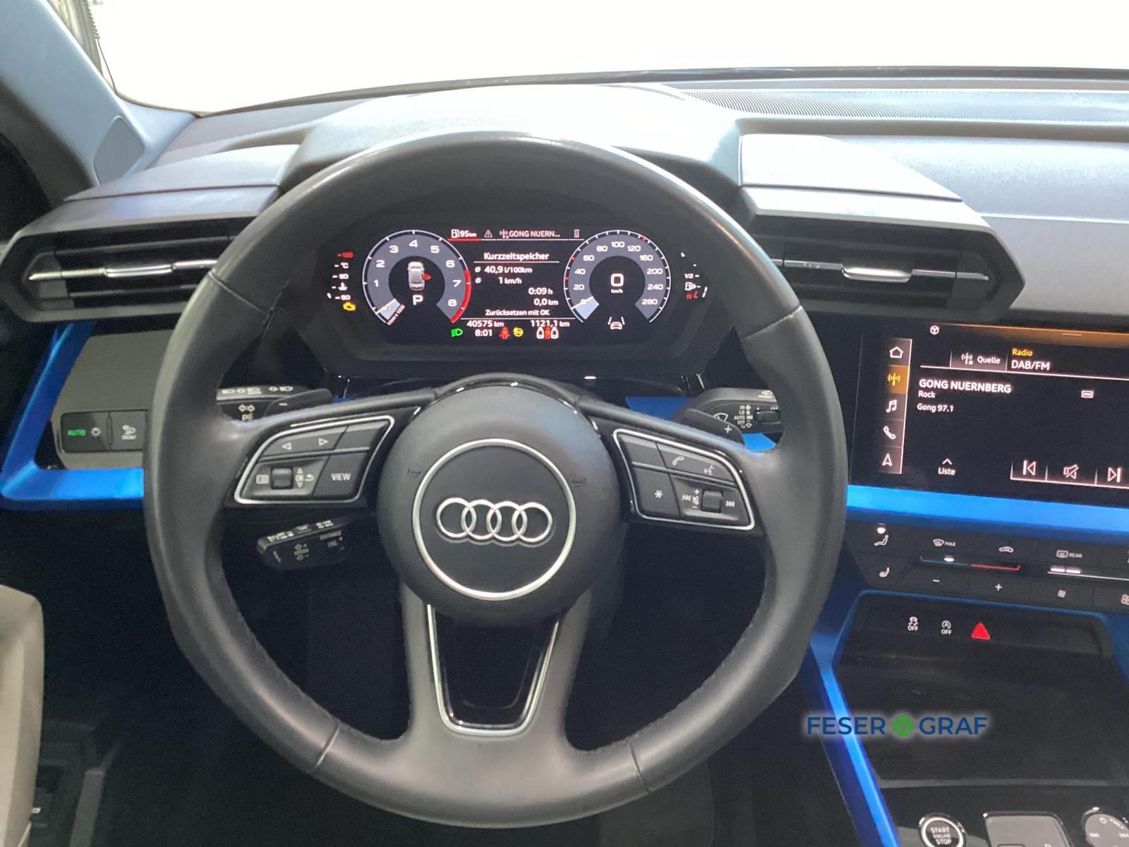 Audi A3 2023 г. Белый, пробег 40790 км