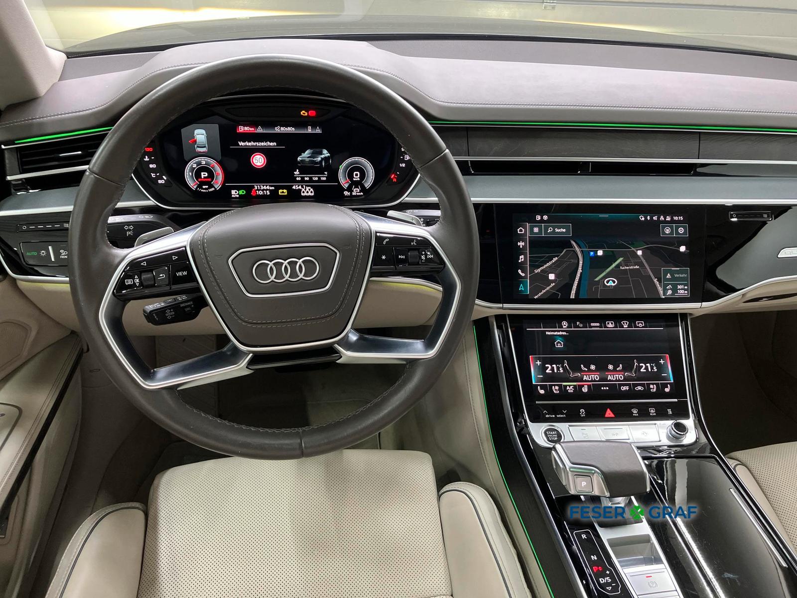 Audi A8 2023 г. Чёрный, пробег 31341 км
