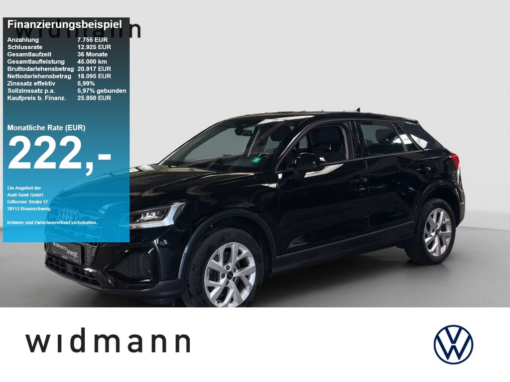 Audi Q2 2023 г. Чёрный, пробег 47711 км