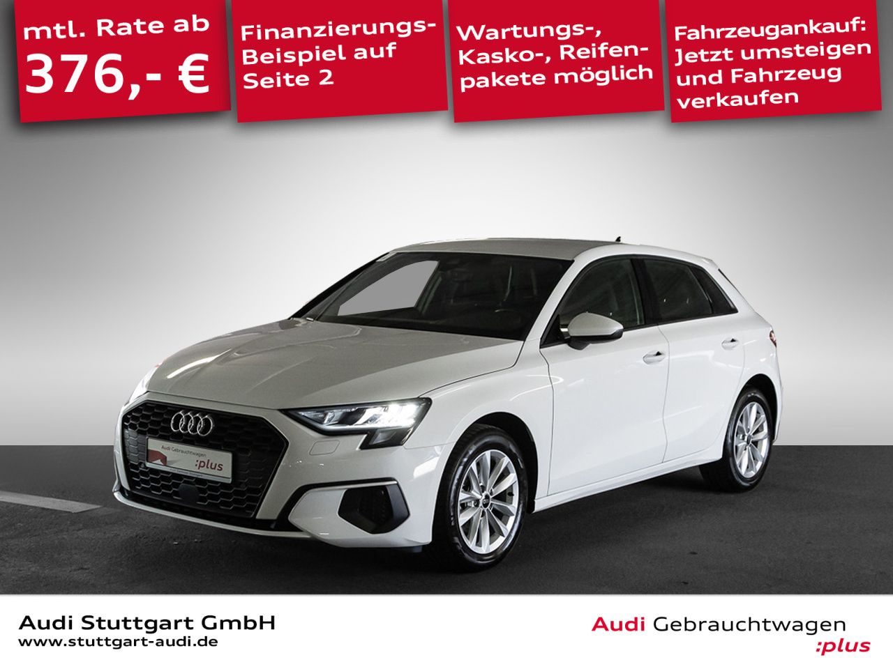 Audi A3 2024 г. Белый, пробег 34522 км