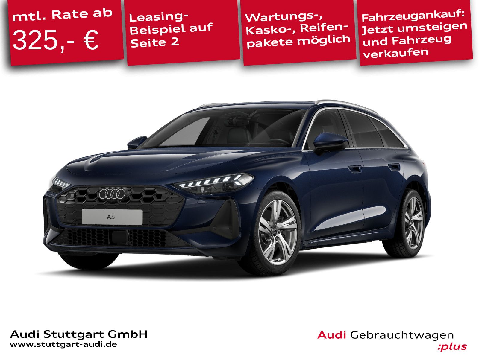 Audi A5 2025 г. Синий, пробег 29488 км