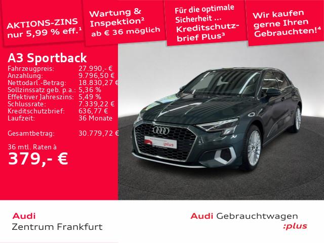 Audi A3 2023 г. Зелёный, пробег 29683 км