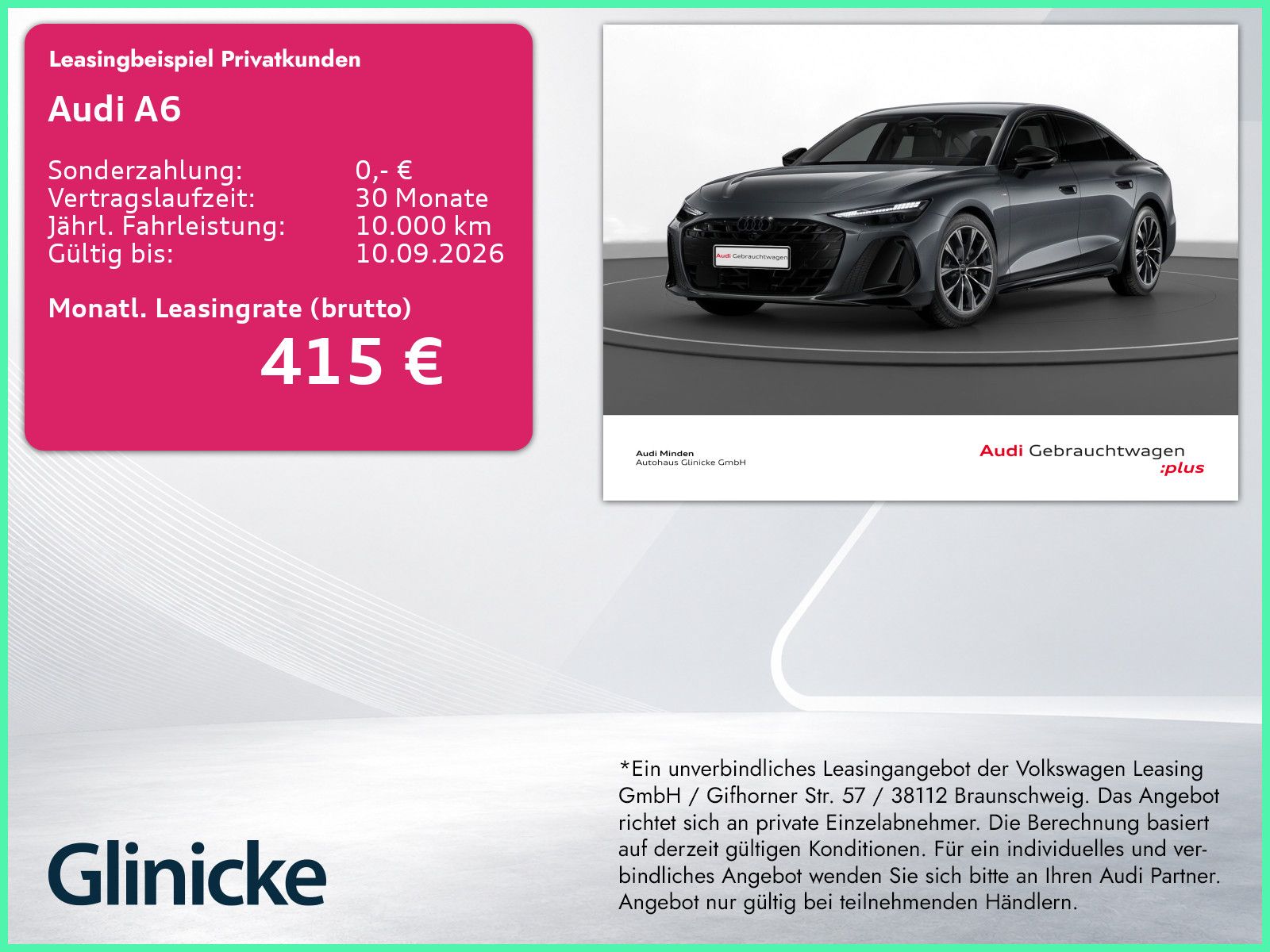 Audi A6 2026 г. Серый, пробег 29480 км