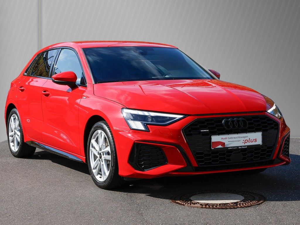 Audi A3 2023 г. Красный, пробег 41989 км
