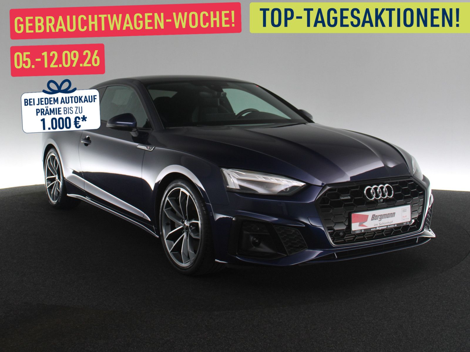 Audi A5 2023 г. Синий, пробег 59583 км