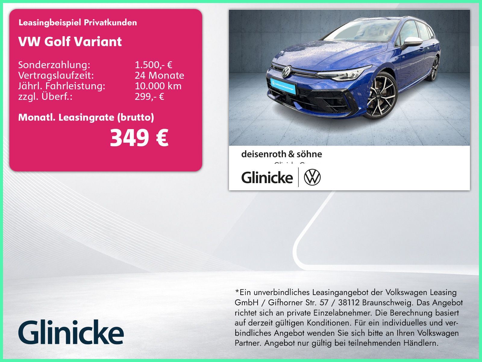 Volkswagen Golf 2024 г. Синий, пробег 4290 км