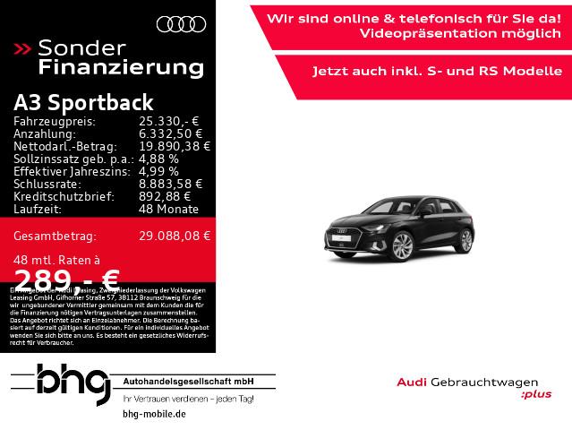 Audi A3 2023 г. Чёрный, пробег 48731 км