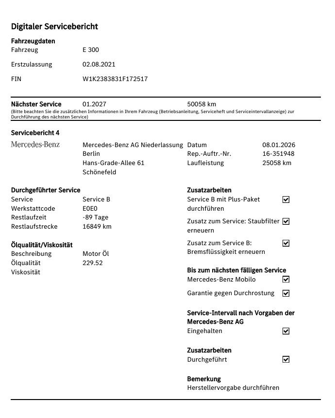 Mercedes-Benz E 300 2021 г. Чёрный, пробег 28124 км