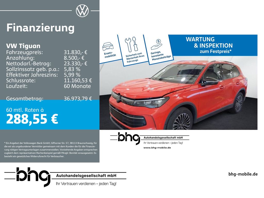 Volkswagen Tiguan 2026 г. Красный, пробег 20953 км