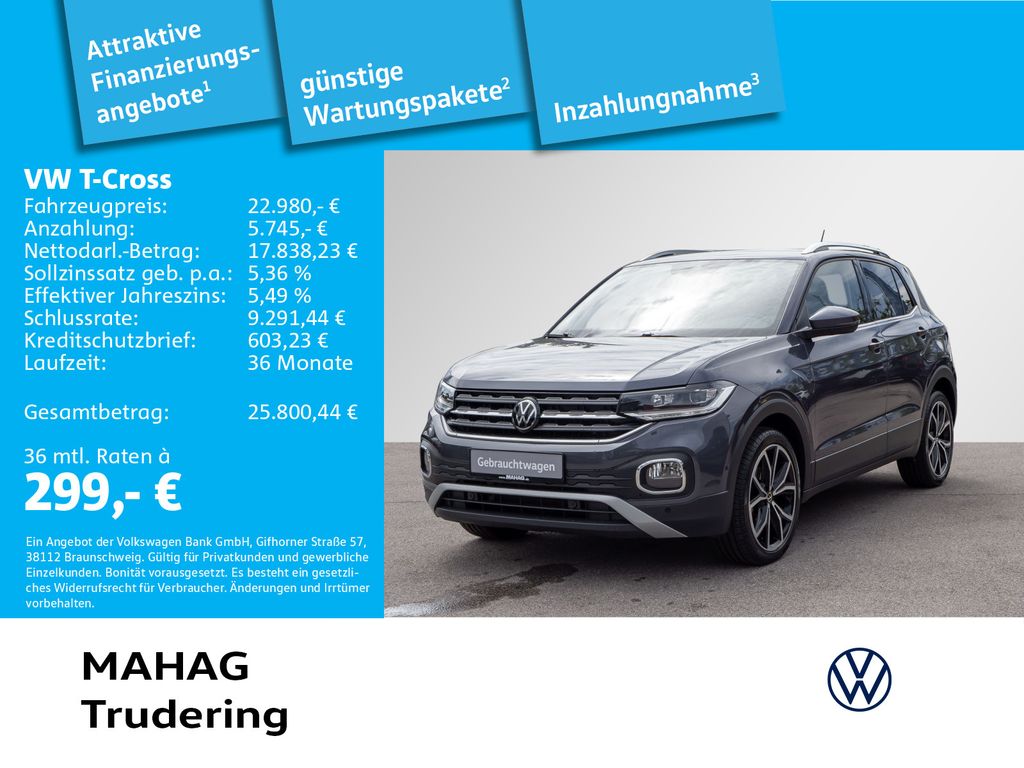 Volkswagen T-Cross 2023 г. Серый, пробег 37335 км