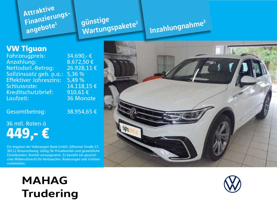 Volkswagen Tiguan 2023 г. Белый, пробег 38976 км