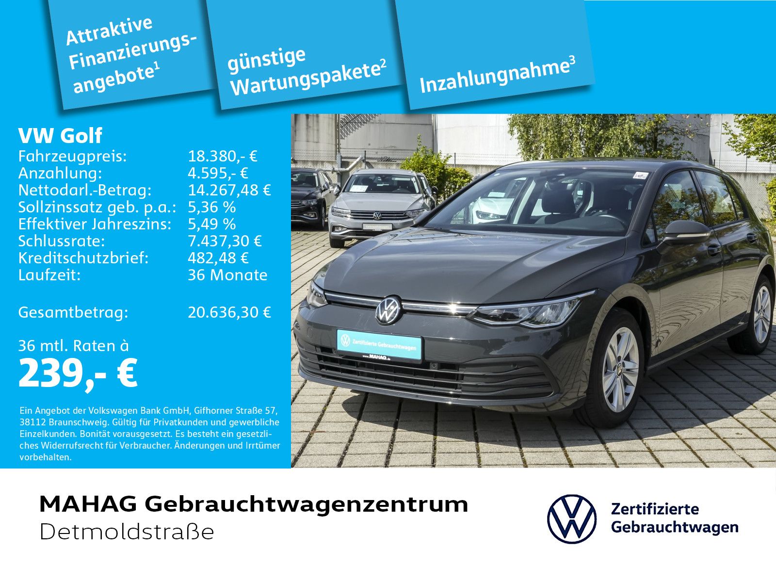 Volkswagen Golf 2023 г. Серый, пробег 30522 км