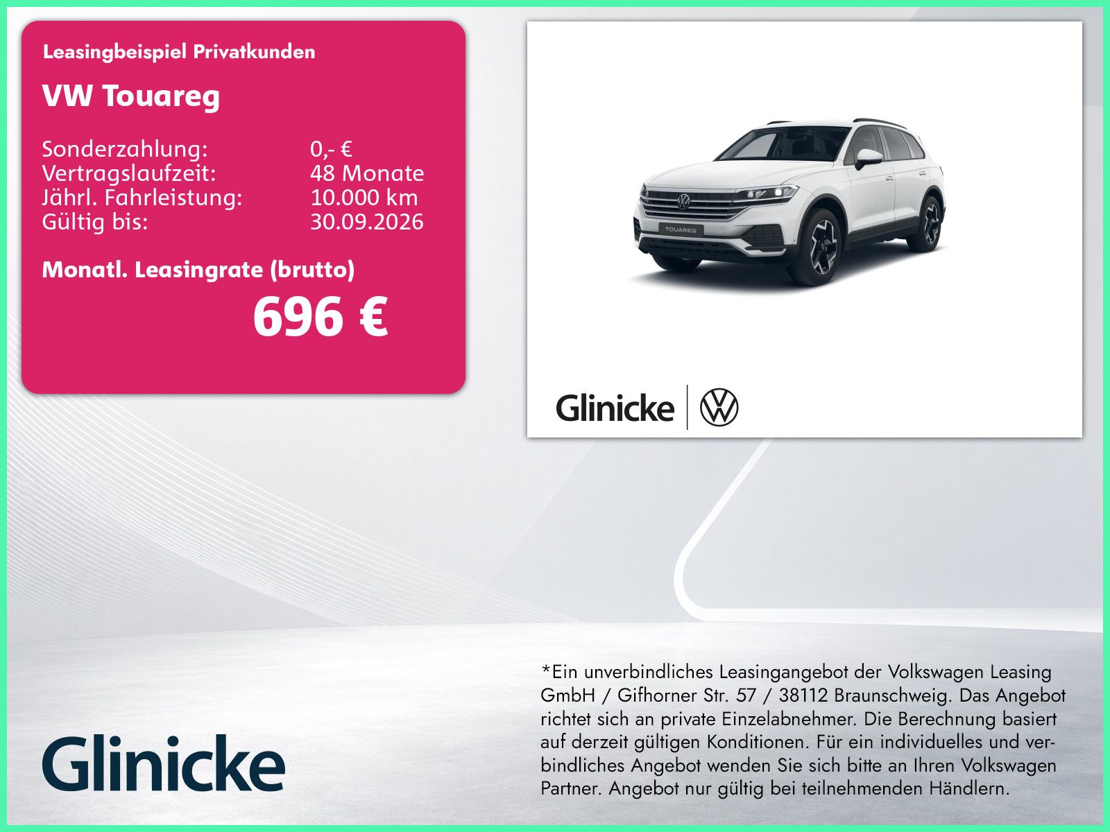 Volkswagen Touareg 2026 г. Белый, пробег 28401 км