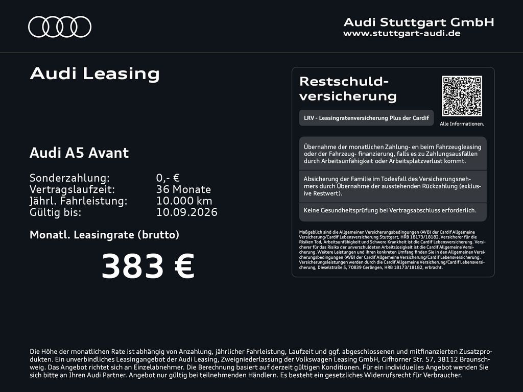 Audi A5 2025 г. Синий, пробег 11090 км