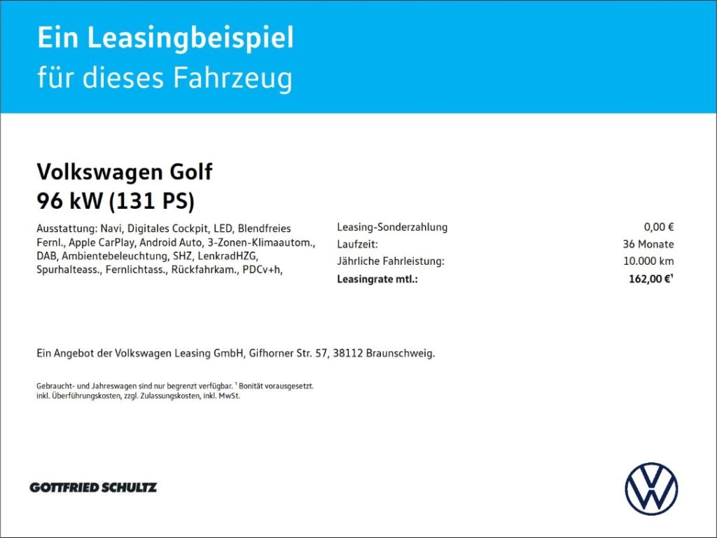 Volkswagen Golf 2022 г. Белый, пробег 50343 км