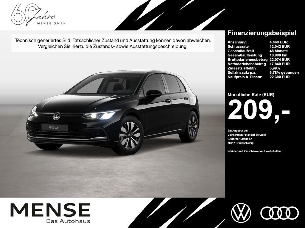 Volkswagen Golf 2024 г. Чёрный, пробег 38075 км