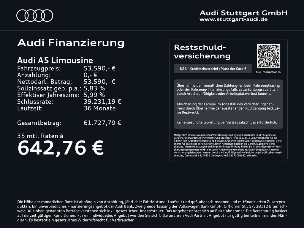 Audi A5 2025 г. Серый, пробег 12999 км