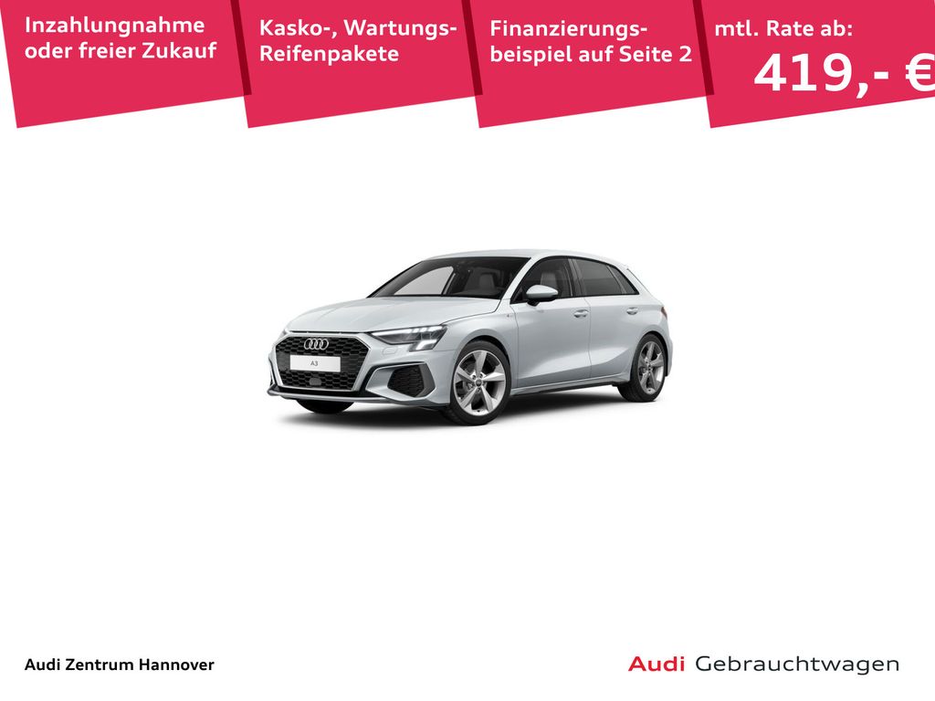 Audi A3 2023 г. Белый, пробег 41169 км