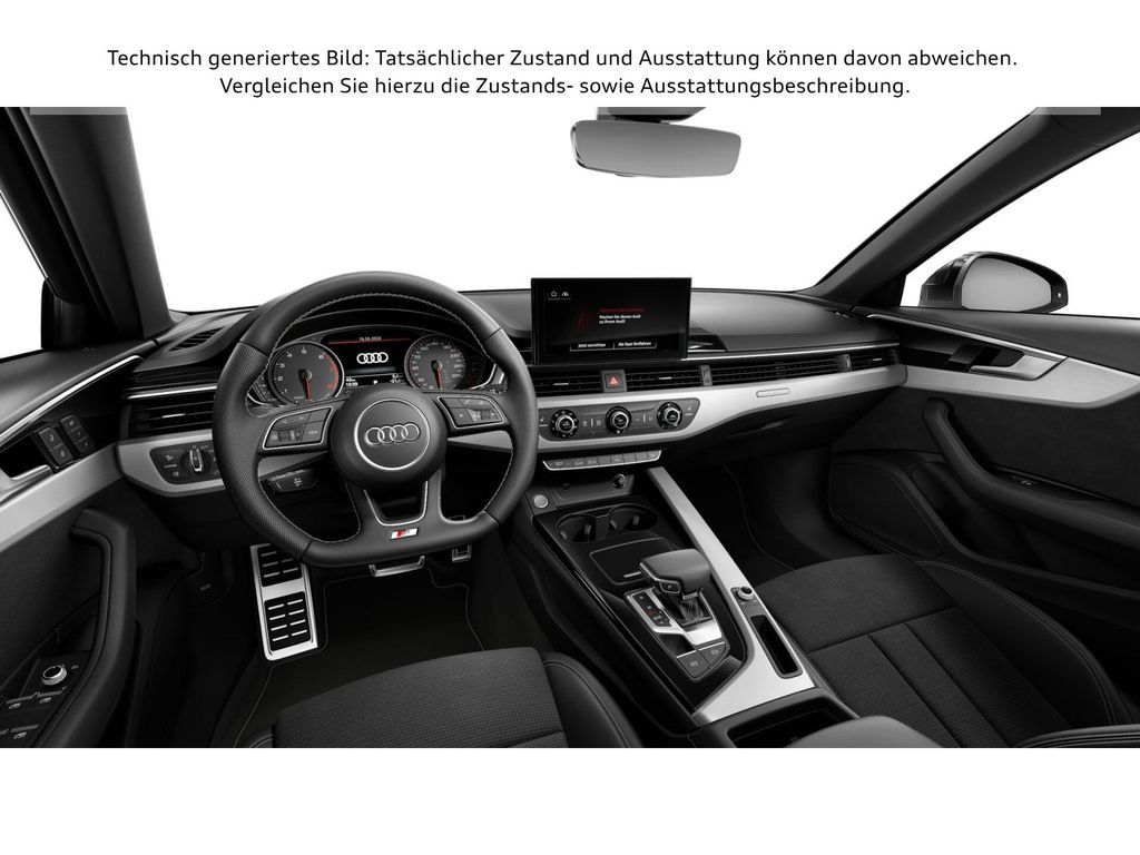 Audi A4 2023 г. Чёрный, пробег 44748 км