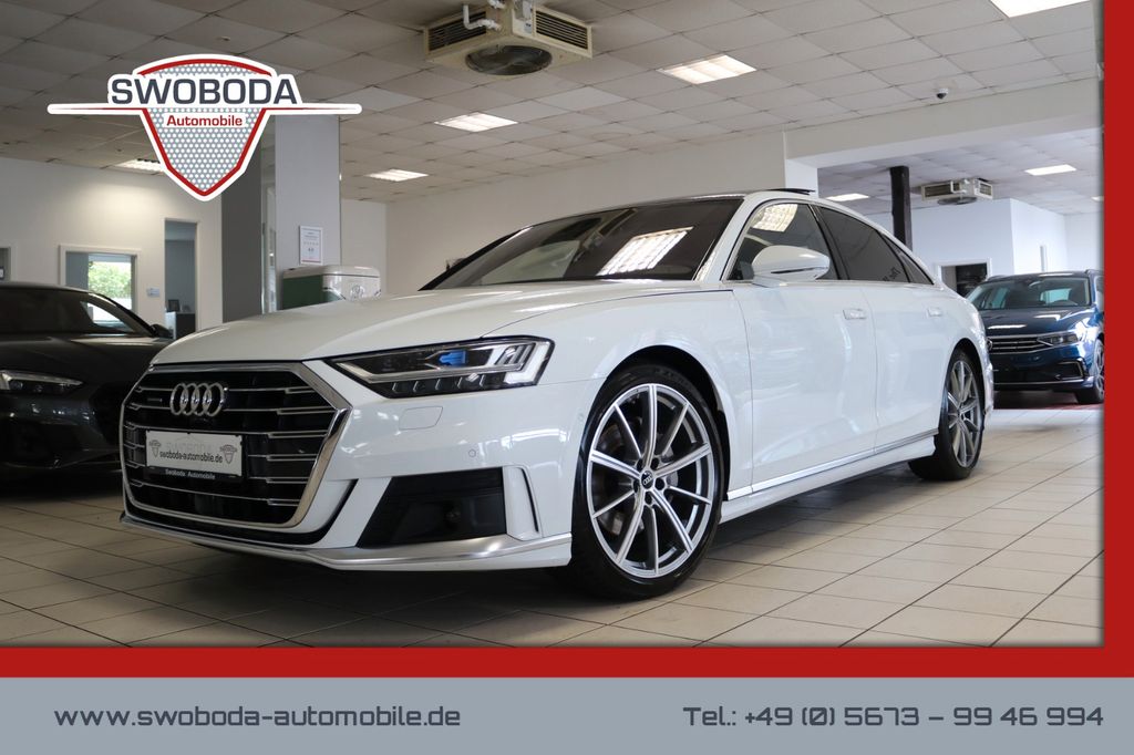 Audi A8 2021 г. Белый, пробег 43696 км