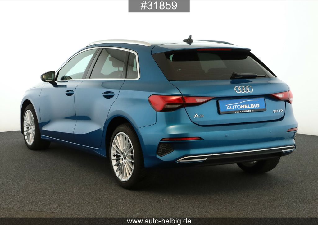 Audi A3 2023 г. Синий, пробег 53700 км